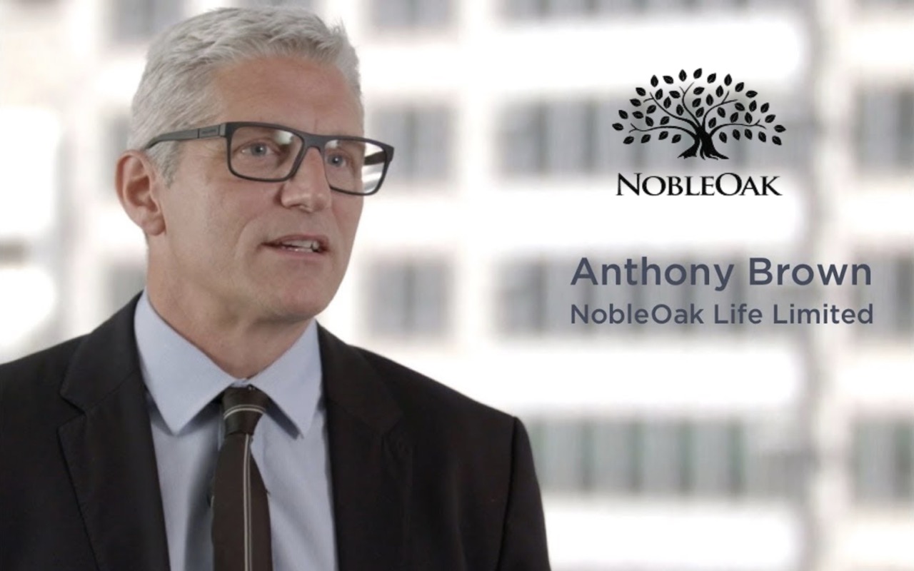 Anthony Brown CEO NobleOak Life Insurance. Appointment of Mr Wolf Challenger Brand Agency